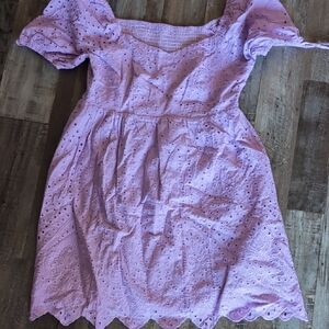 Purple Eyelet Dress